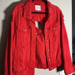 Red Jeans Jacket 