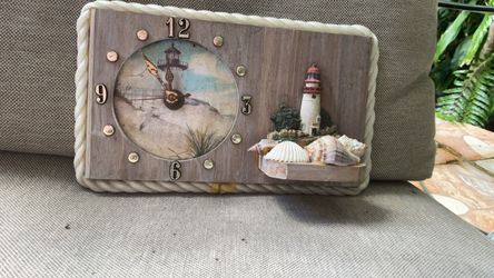 Decorative clock wth beach theme  $15.00