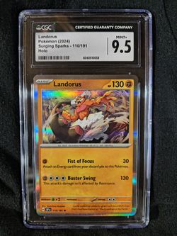 Landorus Pokemon 2024 Surging Sparks #110 Holo CGC 9.5