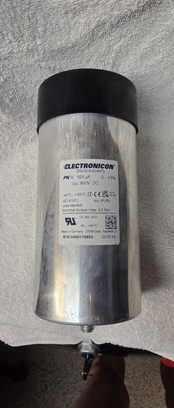 Electronicon PK16 620uF 900V DC Film Capacitor E50.N18-624NT0 - Made in Germany