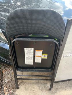Padded folding chair