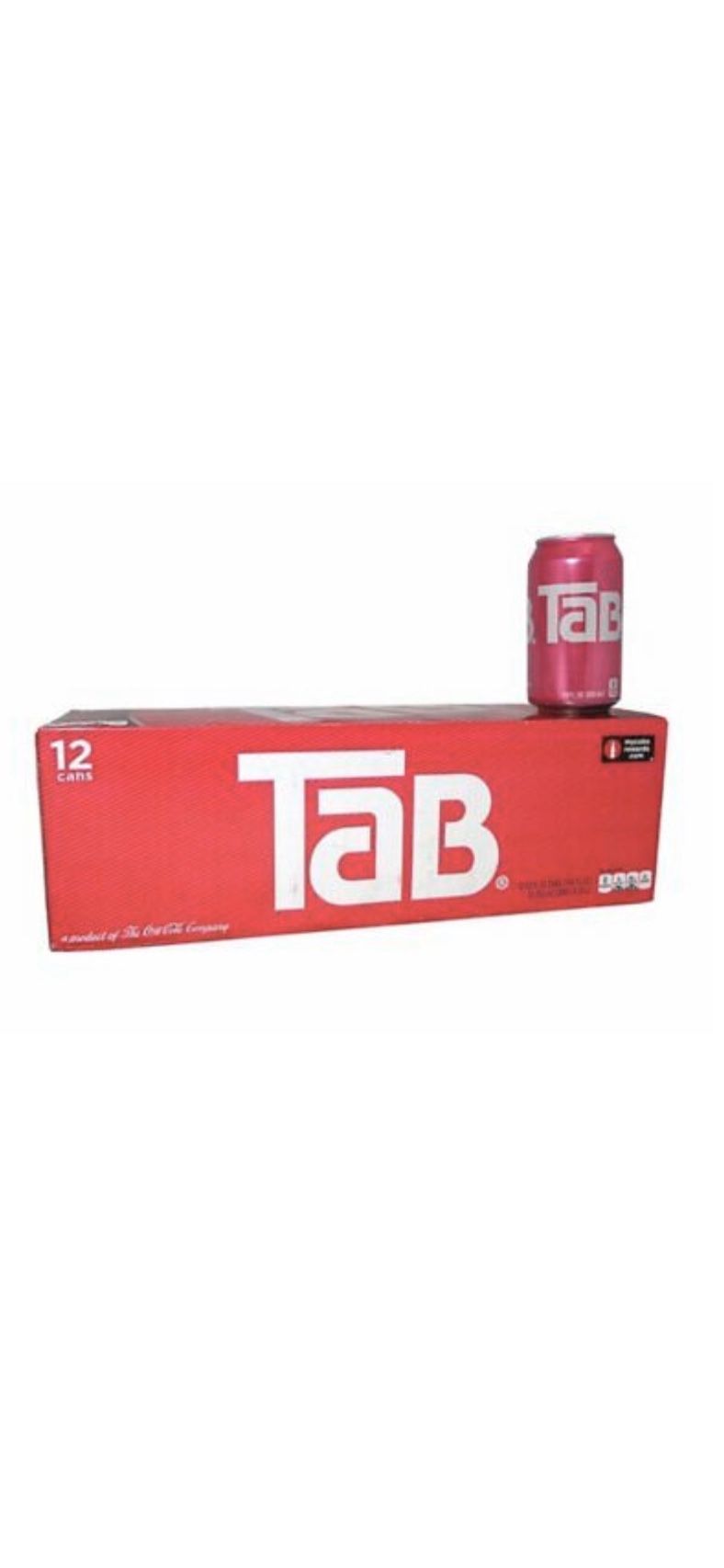 Tab Soda 12 Pack - SOLD OUT BRAND!!!