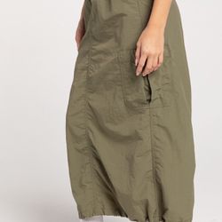 Love tree  street-wear PARACHUTE cargo SKIRT With Gathering On The bottom S