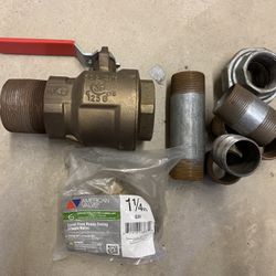Brass 2 Inch Ball Valve And Pipe Fittings Well