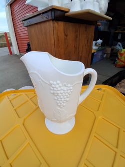 Indiana Glass Company "Colony Harvest Pitcher and Pedestal Goblets