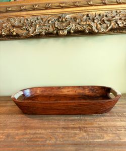 Rustic Dough Bowl with handles