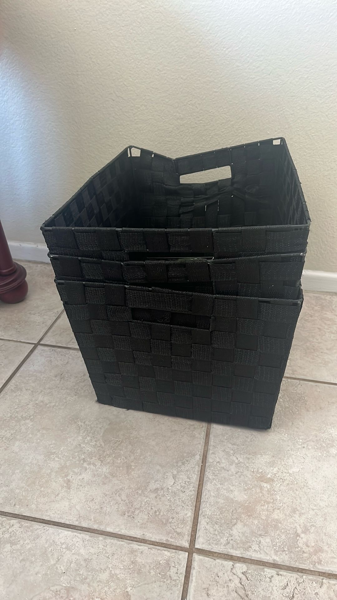Woven storage boxes