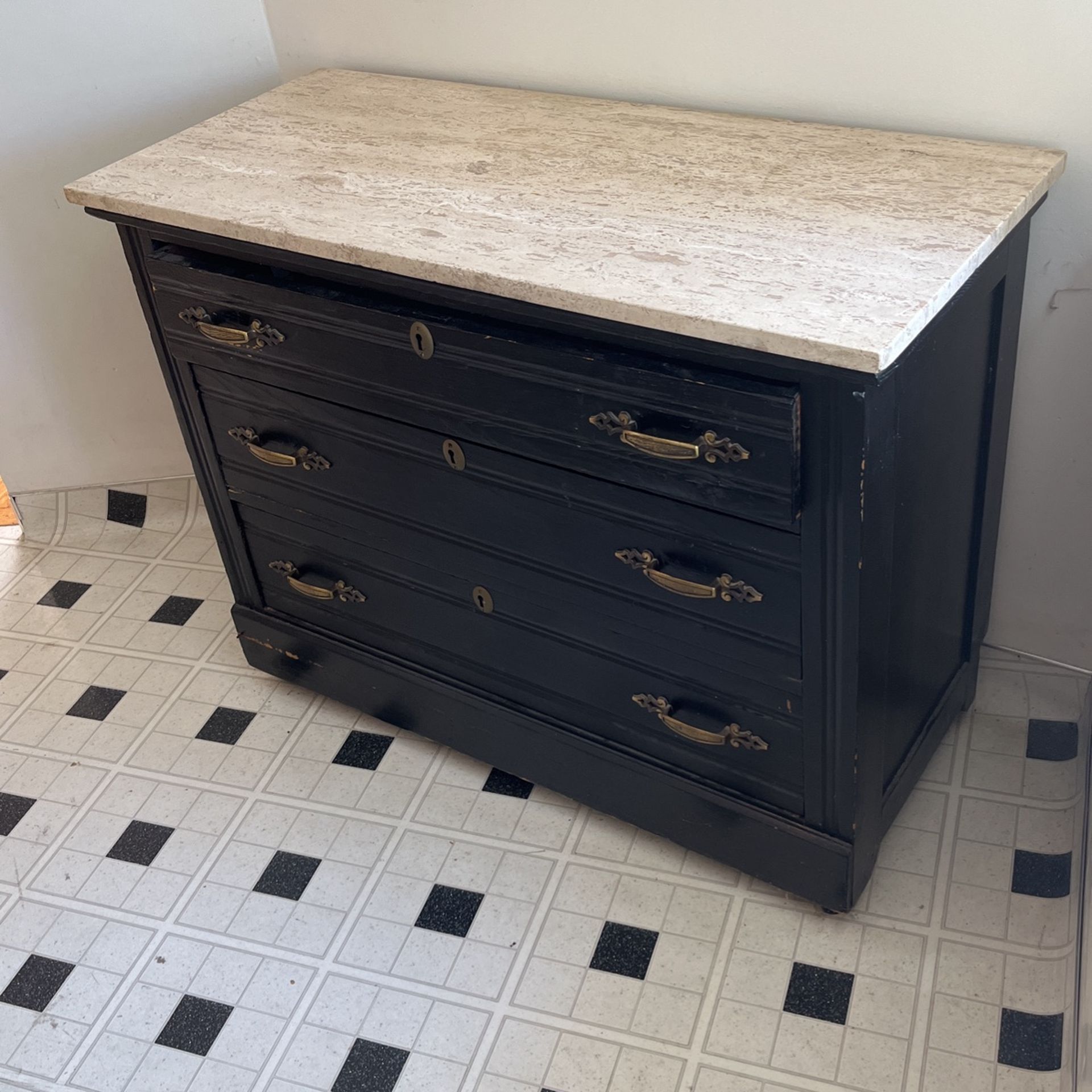 Antique Marble Top Dresser