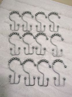 Shower curtain hooks