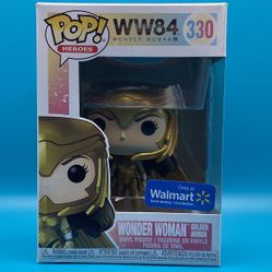 (NEW) Funko POP! Heroes: Wonder Woman 1984 - WW Gold Wide Wing (Metallic) Walmart Exclusive (VAULTED) Perfect Gift for any DC Comics fan or collector 