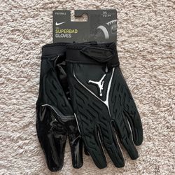 Nike Jordan Superbad Football Gloves Black White