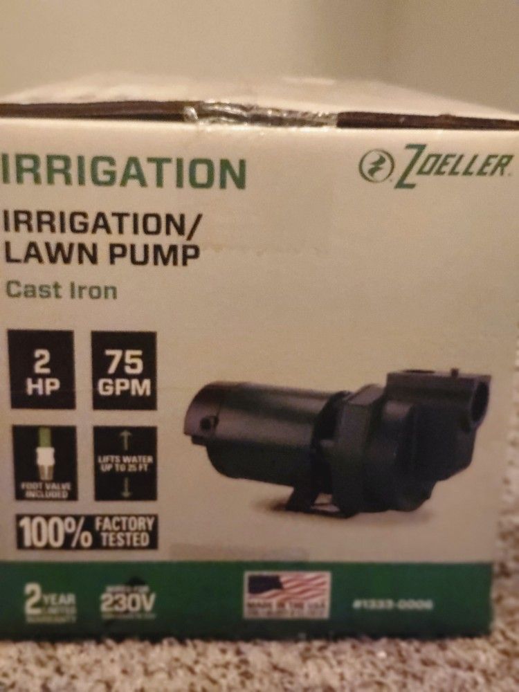 Zoeller Irrigation Pump Lawn Pump Cast Iron 2 Hp