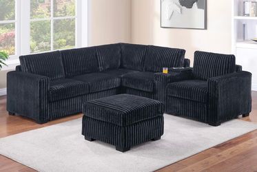Sectional sofa with ottoman