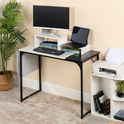 Homy Casa Sman Nesting Monitor Stand Set of 2, White, Open Box