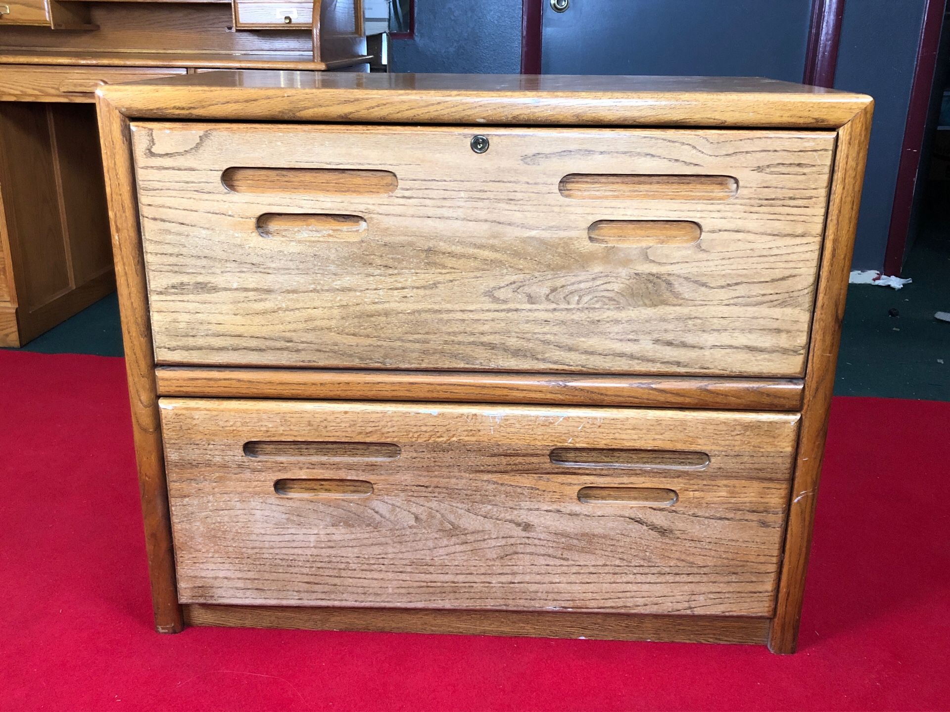 Wooden file cabinet drawers