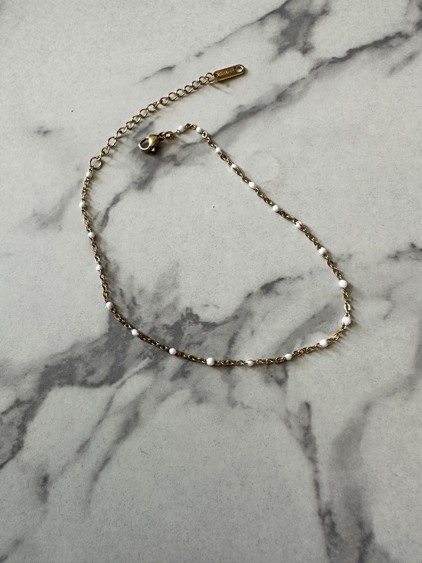 Gold Plated Beaded Anklet