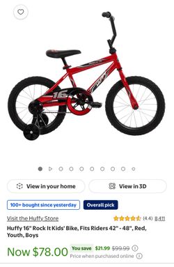16 inch boys bike with helmet
