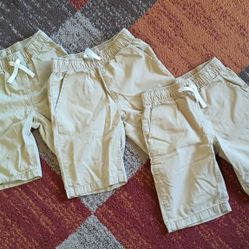 Children’s Place Boy's Khaki Pullup Uniform Shorts Bundle of 3 Sz.10