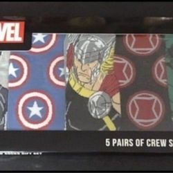 Marvel socks gift set 5 pairs men size 6-12