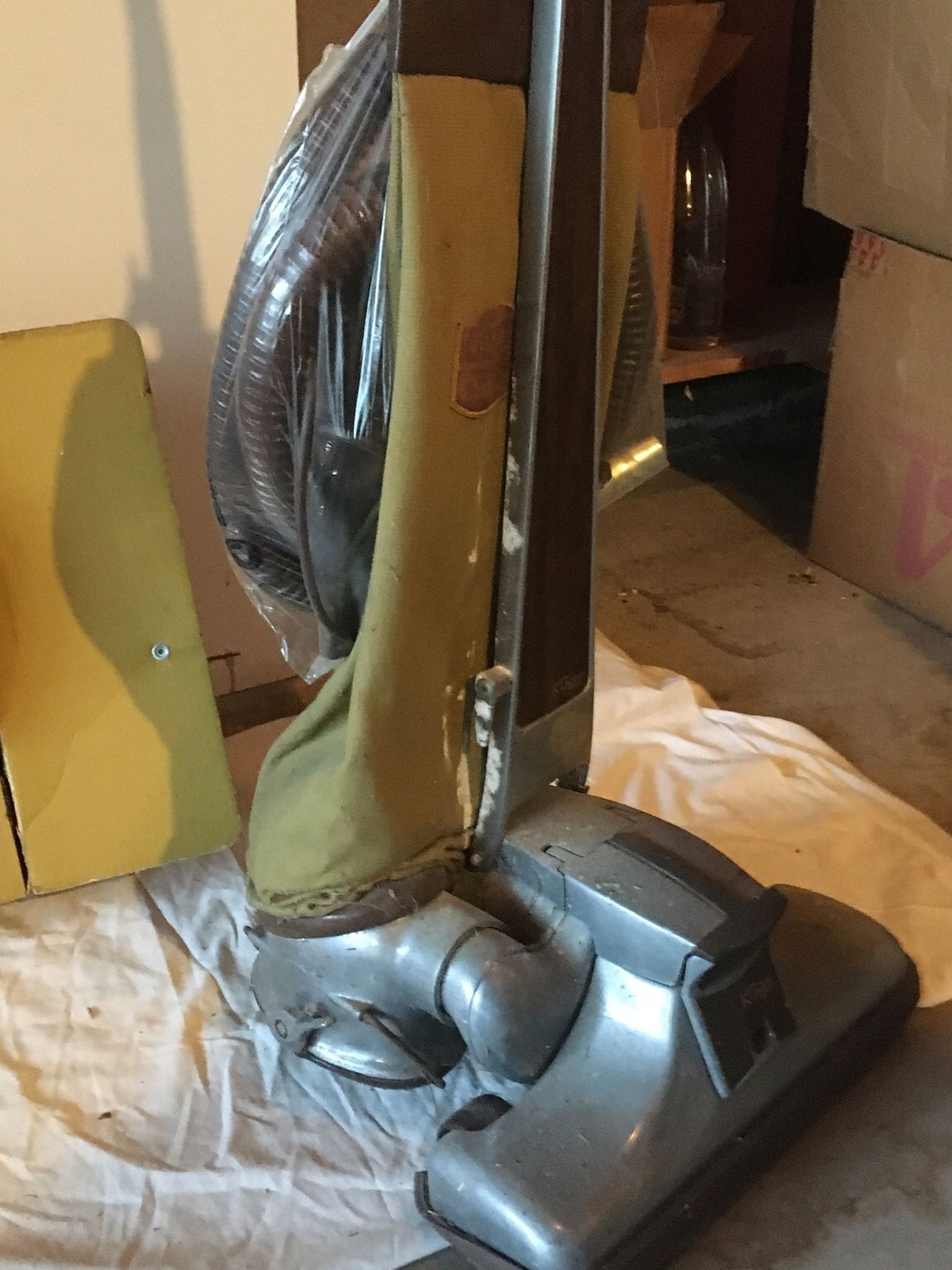 Kirby vacuum cleaner with accessories in original carrying case. A few years ago, we had the motor bearings replaced, then ended up buying new vacuum