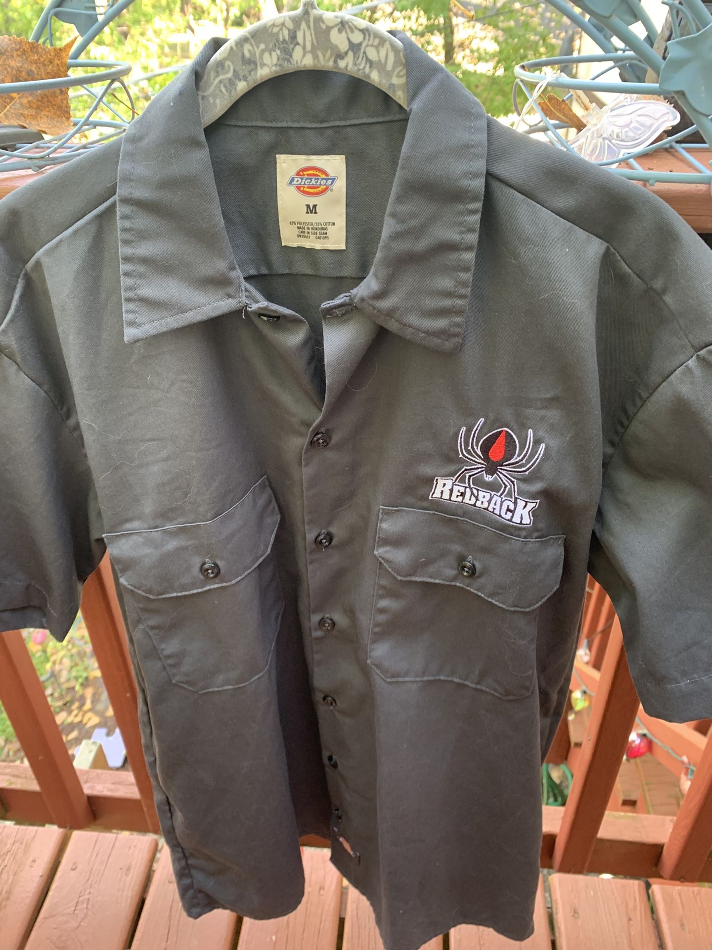 Redback Spider button down short sleeve by Dickies