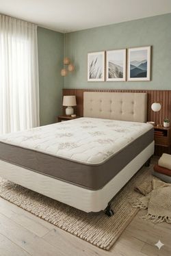 New queen mattress and box spring 2 pc bed frame is not included