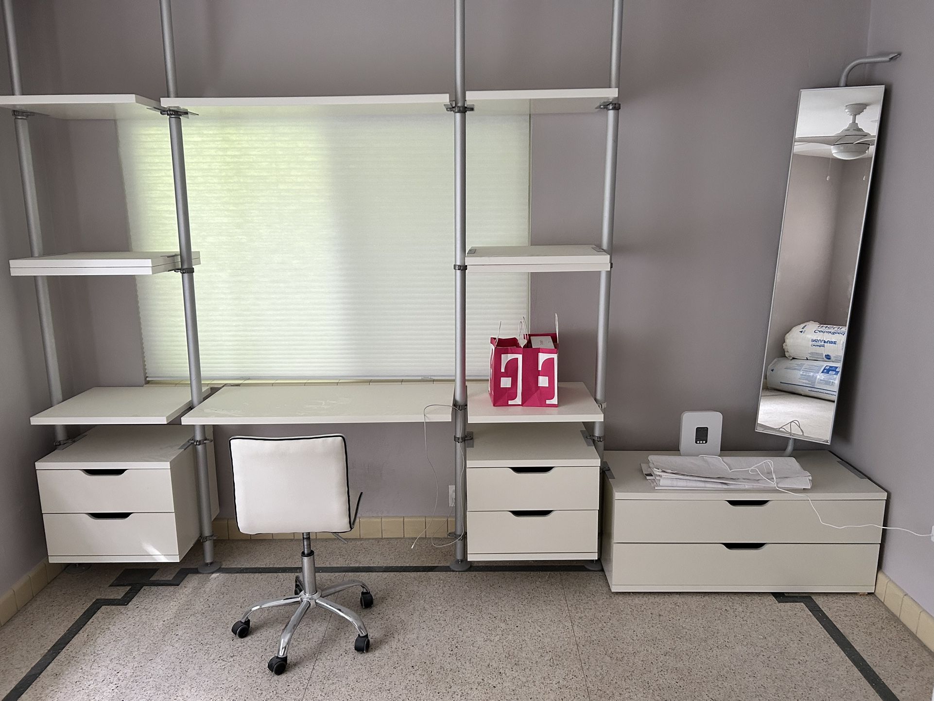 Interchangable Desk/ Shelve / With Drawers /rack