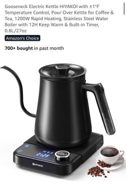 HIYAKOI new stainless steel gooseneck, electric kettle