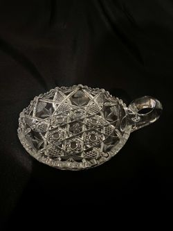 Etched Crystal Candy Dish