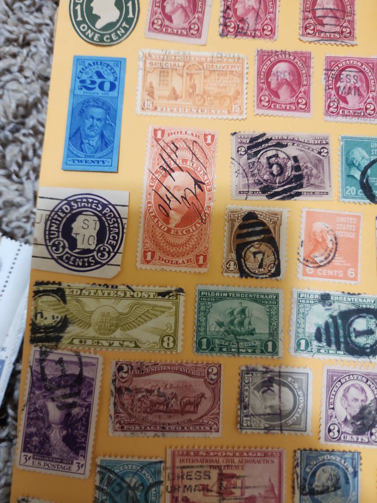 1 Sheet Good Value Usa Old Stamps Lot XXZ 98