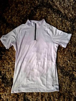 Mens S,White quarter zip compression shirt