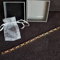 New Gold Bracelet Crystal Swarovski faux Diamond Gold Swarovski NIC