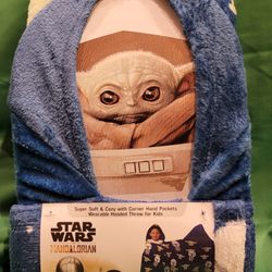 Mandelorian Hooded Throws Poncho 30" X 50"