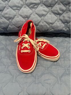 Vans red shoes size 4 men