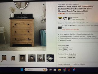 Burwood 36-Inch Quartz top Bath Vanity