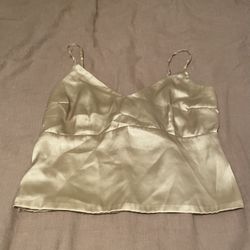 A&f Gold Crop Tank Top (S)