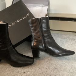 Leather Boots Jones Of New York Size 7 NIB