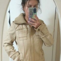 Leather Jacket Women/Chamarra Piel M 