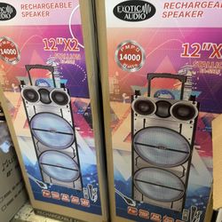 🔥💕 Bocina Bluetooth Dobles🔥 2 × 12💕 14,000 Watts