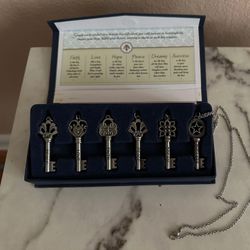 New Boxed Set Of Treasured Keys To Life With Necklace