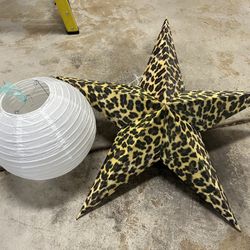 Paper Lanterns And Plastic Table covers 