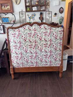 Upholstered twin sized bed frame