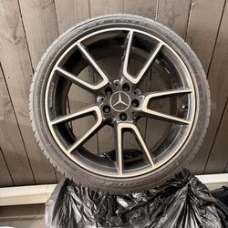 amg rims 19 inch, 5x112, used tires