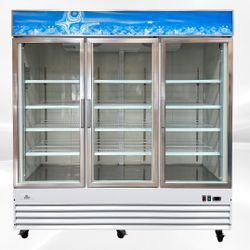 NSF 3 Glass Door Freezer Merchandiser Frozen food SD1.9L3