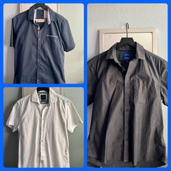 3 Medium Button-up Shirts