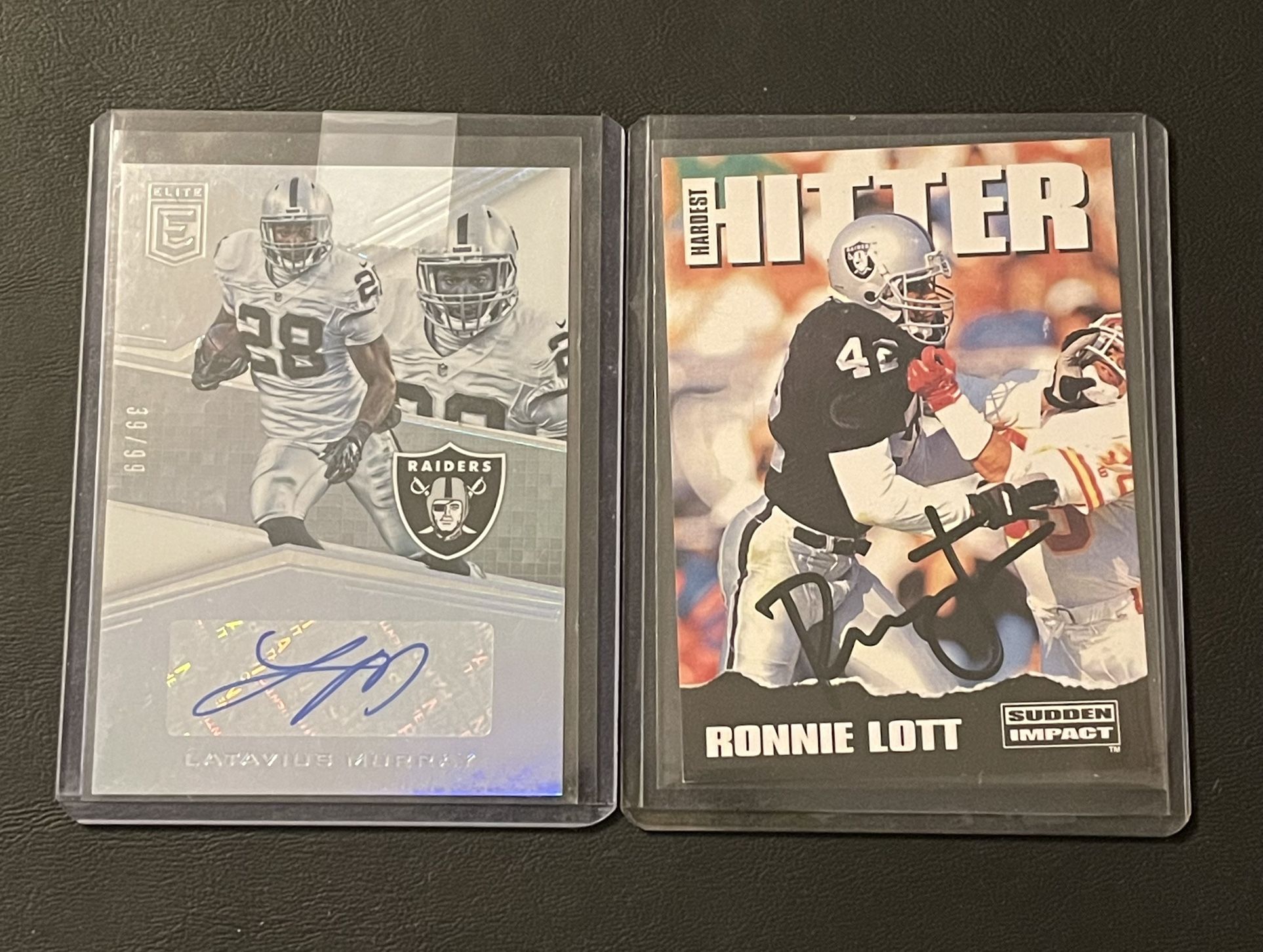 Raiders Autographed Football Cards