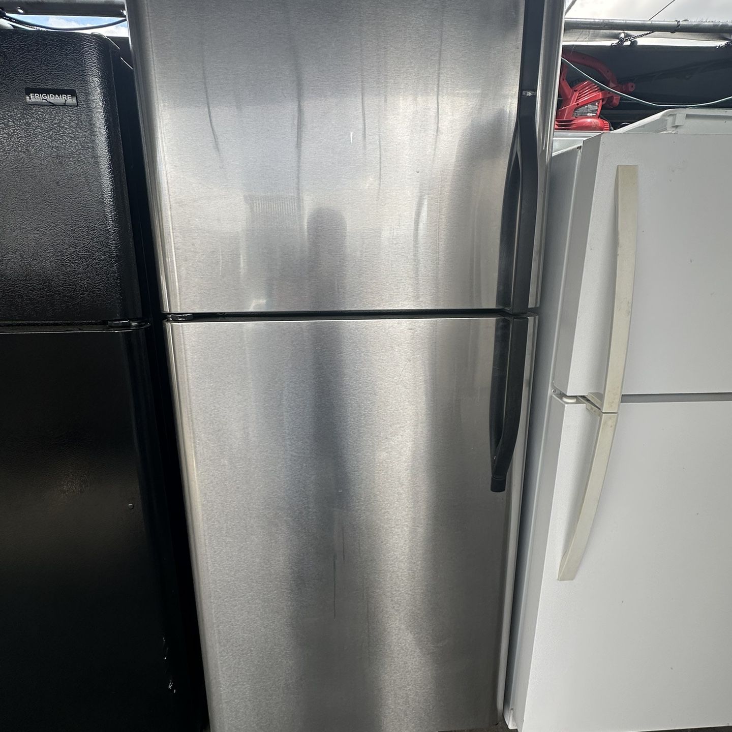Silver Kenmore Top Freezer Apt Size Stainless Steel Fridge 