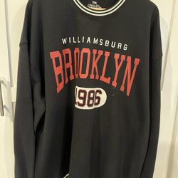 Goodie Two Sleeves Williamsburg Brooklyn 1986 Men's Black Sweatshirt 2XL