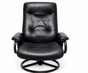 Black Leather Swivel Recliner Chair – Very Comfortable – Great Condition
