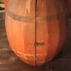 Mid Century Wall Hanging Barrel Bar
